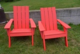 Red Poly Adirondak Chair