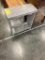 BROWN MAPLE WHITE WITH GREY GLAZE END TABLE WITH CUP HOLDERS 10X25X21