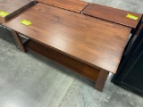 BROWN MAPLE COFFEE TABLE 48X18X24