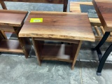 WALNUT NATURAL END TABLE 24X24X16