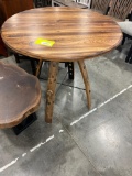 BURNED HICKORY ROUND TABLE 36X36