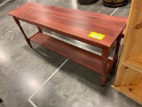 BROWN MAPLE SOFA TABLE 60