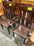 RUSTIC HICKORY RICH TOBACCO ARM DINING CHAIR