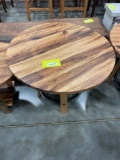 BURNED HICKORY NATURAL ROUND TABLE 30X30