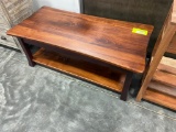 BROWN MAPLE COFFEE TABLE 46X18X22