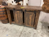 BROWN MAPLE TV STAND 60X21X39