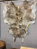 BRINDLE HAIR ON HIDE LEATHER WITH BRAND