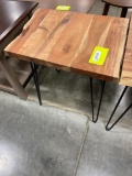 RUSTIC END TABLE 24X24X18