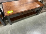 BROWN MAPLE COFFEE TABLE 46X18X22