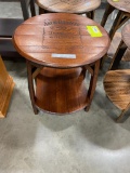 CHERRY BARREL TOP END TABLE