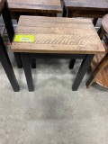 BROWN MAPLE/ONYX BLACK END TABLE