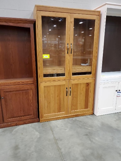 cherry curio cabinet 45x14x81 natural