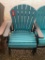 BLACK AND TEAL POLY CHAIR