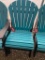 BLACK AND TEAL POLY CHAIR