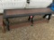 BLACK AND BROWN POLY BENCH