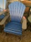 BLUE AND GREY POLY CHAIR