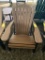 BROWN AND BLACK POLY ADIRONDACK CHAIR