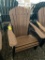 BROWN AND BLACK POLY ADIRONDACK CHAIR