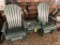 GREEN POLY DOUBLE SETTEE GLIDER SET