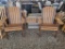 BROWN AND TAN POLY DOUBLE ADIRONDACK WITH TABLE