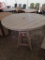 TALL TAN POLY ROUND TABLE