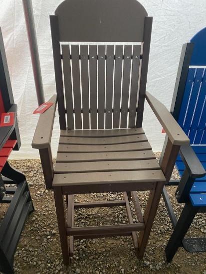 BROWN POLY BAR CHAIR