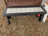 BLACK AND GREY POLY BENCH