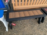 BROWN AND BLACK POLY BENCH