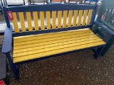BLUE AND YELLOW POLY BENCH