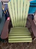 GREEN AND BROWN ADIRONDACK CHAIR