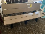 6 FOOT POLY TAN AND BLACK BENCH