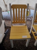 YELLOW AND WHITE POLY CHAIR