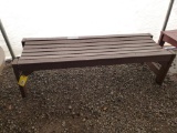 BROWN POLY 5 FOOT BENCH