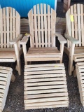 UNFINISHED ADIRONDACK CHAIR WITH FOOT REST