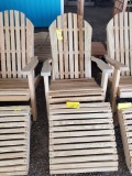 UNFINISHED ADIRONDACK CHAIR WITH FOOT REST