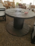 ROUND OUTDOOR WOODEN TABLE