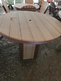 TALL BROWN POLY ROUND TABLE