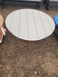 GREY POLY ROUND TABLE