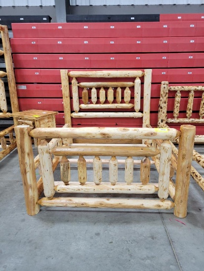 Northern White Cedar Full Natural Log Bed