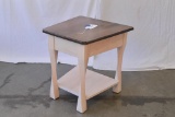2 Tone Maple Wedge End Table