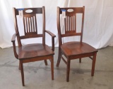 set of 2 Cherry Chairs (1 arm and 1 side)