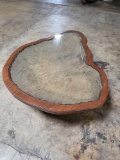 TAXIDERMY ELEPHANT EAR AND FOOT TABLE TOP - OHIO RESIDENTS ONLY