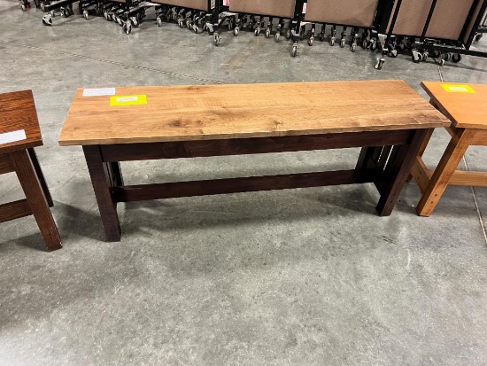 BROWN MAPLE MISSION BENCH 48IN
