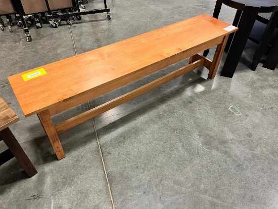 BROWN MAPLE SHAKER BENCH 60IN