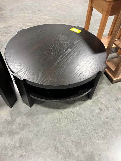 ROUND COFFEE TABLE 36X16IN BLACK
