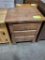 BROWN MAPLE NIGHT STAND 3 DRAWER 23X19.5X29IN
