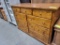 BROWN MAPLE DRESSER 9 DRAWER 62.5X21X43.5IN