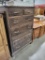 BROWN MAPLE CHEST OF DRAWERS 6 DRAWER 38X19X54.5IN