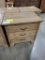RED OAK NIGHT STAND 3 DRAWER WARM TOFFEE 28X19X29IN