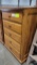 ASH CHEST OF DRAWERS 5 DRAWER LIGHT BROWN 36X22X53IN